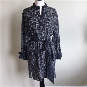 DVF silk polka dot tie dress